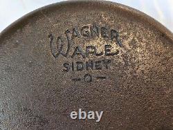 Cocotte vintage en fonte Wagner Ware Sidney -O- 1268D avec couvercle robuste