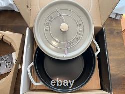 Cocottes rondes en fonte Staub 7 qt, rondes, cocotte, truffe blanche