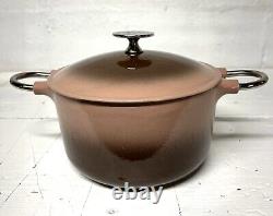 Collection de Casseroles en Fonte Émaillée Rose Marron avec Couvercle 8.5x4.75