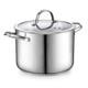Cooks Standard Faitout En Acier Inoxydable De 8 Pintes Avec Couvercle En Verre, Grand Faitout Hollandais