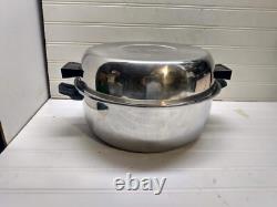 Cordon Bleu Faitout de 7 Qt en Acier Inoxydable Lié sous Pression avec Couvercle Dôme