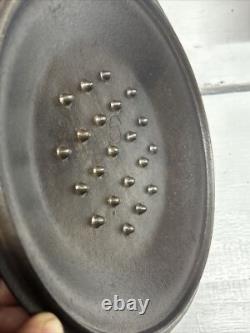 Couvercle auto-arrosant Vintage Lodge #6 pour four néerlandais en fonte, couvercle de poêle à frire cowboy VHTF