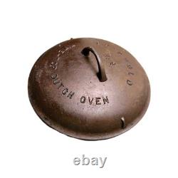 Couvercle de faitout Vintage Griswold No 9 Tite-Top Grand Logo 2552 Pat 1920