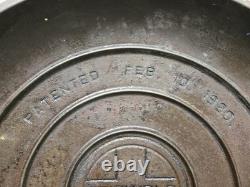 Couvercle de faitout Vintage Griswold No 9 Tite-Top Grand Logo 2552 Pat 1920