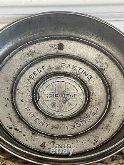 Couvercle de four hollandais Griswold en fonte #8 avec logo en chrome - couvercle seulement