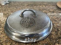 Couvercle de four hollandais Griswold en fonte #8 avec logo en chrome - couvercle seulement