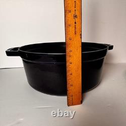 Couvercle de poêle-gril pour cocotte 2-en-1 Staub 28 cm 7 qt bleu marine en bon acier émaillé en fonte France