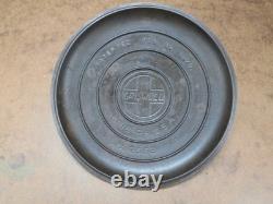 Couvercle en fonte émaillé GRISWOLD #9 pour cocotte hollandaise avec logo incliné, assaisonné