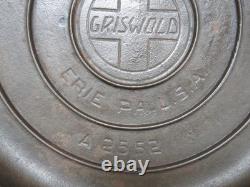 Couvercle en fonte émaillé GRISWOLD #9 pour cocotte hollandaise avec logo incliné, assaisonné