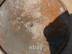 Couvercle en fonte ornée rare POCASSET No 4 NEW YORK 12 pouces, poêle ou cocotte