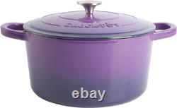 Crock-Pot Artisan 2 pièces 7 quart cocotte en fonte émaillée avec couvercle lavande