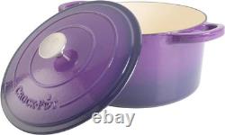 Crock-Pot Artisan 2 pièces 7 quart cocotte en fonte émaillée avec couvercle lavande