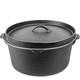 Cuisiland Cocotte En Fonte 20qt Avec Couvercle à Lèvre Et Poignée En Fil Extra Grande