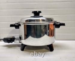 Cuisinière en acier inoxydable Americraft 5 Qt avec couvercle électrique en fonte émaillée