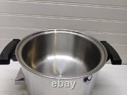Cuisinière en acier inoxydable Americraft 5 Qt avec couvercle électrique en fonte émaillée