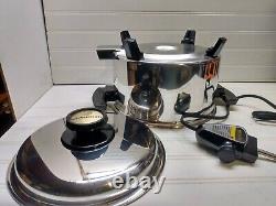 Cuisinière en acier inoxydable Americraft 5 Qt avec couvercle électrique en fonte émaillée