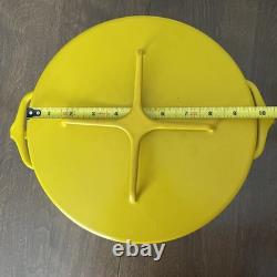 Deux casseroles DANSK France KOBENSTYLE ENAMEL JAUNE avec couvercle TIRVET 4 et 2 QT