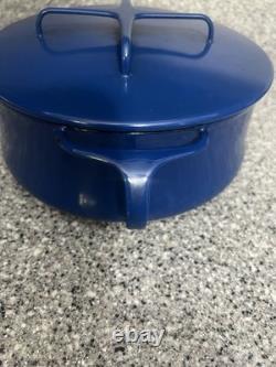 Dutch Oven Émaillé Bleu Kobenstyle 12 8QT Vintage Rare Dansk IHQ France