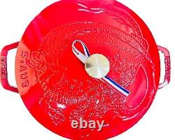 Édition limitée rare de STAUB en français : Cocotte DRAGON en cerise rouge, magnifique ustensile de cuisine
