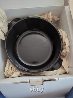 Emile Henry Cocotte Flame ronde marmite en fonte, 4,2 quarts, noire