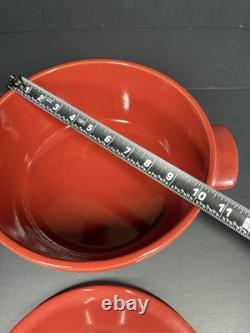 Emile Henry cocotte ronde en céramique de 4,2 qt avec couvercle, rouge bordeaux
