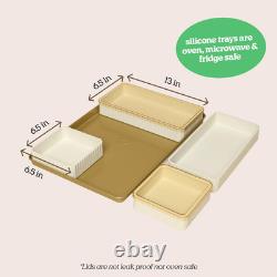 Ensemble de 10 pièces avec une cocotte en fonte de 5,3 litres avec couvercle, 2 grands plateaux en silicone, 2 petits