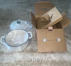 Ensemble de 3 pièces en fonte blanche : poêle de 10 pouces, faitout de 2,5 qt et rôtissoire de 2,5 qt avec couvercle NEUF