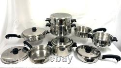 Ensemble de Casseroles en Acier Inoxydable VTG SALAD MASTER 12 pièces Couvercles Vapo Couvercle de Faitout USA