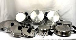 Ensemble de Casseroles en Acier Inoxydable VTG SALAD MASTER 12 pièces Couvercles Vapo Couvercle de Faitout USA