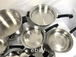 Ensemble de Casseroles en Acier Inoxydable VTG SALAD MASTER 12 pièces Couvercles Vapo Couvercle de Faitout USA