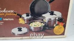 Ensemble de casseroles en aluminium Mirro Masterbilt, faitout, poêles, neuf scellé, vintage