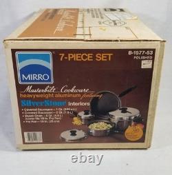 Ensemble de casseroles en aluminium Mirro Masterbilt, faitout, poêles, neuf scellé, vintage