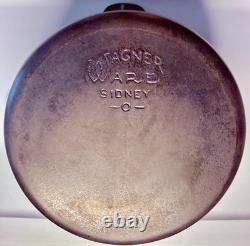 Ensemble de cocotte en fonte Wagner Ware, couvercle bombé et anneaux anti-goutte, n° 1268, avant 1945