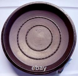 Ensemble de cocotte en fonte Wagner Ware, couvercle bombé et anneaux anti-goutte, n° 1268, avant 1945