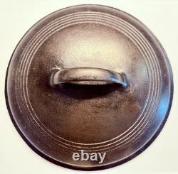 Ensemble de cocotte en fonte Wagner Ware, couvercle bombé et anneaux anti-goutte, n° 1268, avant 1945