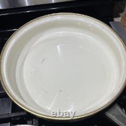 Ensemble de cuisine en émail VTG ASTA Old Amsterdam en laiton Floral 7 pièces