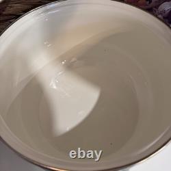 Ensemble de poêles en fonte émaillée Vintage Dutch Oven Pot Colander Tabletops Unlimited Essence en laiton