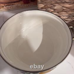 Ensemble de poêles en fonte émaillée Vintage Dutch Oven Pot Colander Tabletops Unlimited Essence en laiton