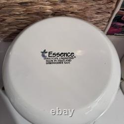 Ensemble de poêles en fonte émaillée Vintage Dutch Oven Pot Colander Tabletops Unlimited Essence en laiton