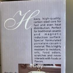 Ensemble de poêles en fonte émaillée Vintage Dutch Oven Pot Colander Tabletops Unlimited Essence en laiton