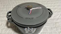 Ensemble empilable de 3 pièces, cocotte ronde en fonte Staub, 5 qt
