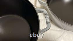 Ensemble empilable de 3 pièces, cocotte ronde en fonte Staub, 5 qt