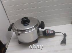 Fait Maison Casserole Électrique en Fonte de 5 Qt avec Noyau Liquide, Cocotte en Acier Inoxydable avec Couvercle