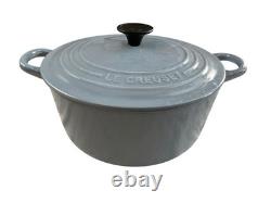 Fait Vintage LE CREUSET Casserole Ronde Avec Couvercle #22 3.5 Quart BLEUET Couleur Rare