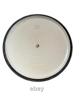 Fait Vintage LE CREUSET Casserole Ronde Avec Couvercle #22 3.5 Quart BLEUET Couleur Rare