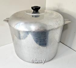 Fait à la main aux États-Unis : RARE Marmite ronde Vintage Magnalite GHC 12 Quart avec couvercle