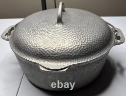 Fait à la main en aluminium martelé Griswold No 8 Vintage Cocotte A2165 avec couvercle A2108C BAIL