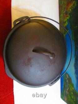 Fait à la main en fonte de Birmingham Vintage Casserole Néerlandaise No 8 USA 10-5/8 avec couvercle Réf N22