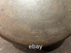Fait ancien propre Wagner Ware Sidney O four hollandais 1268 D avec couvercle en verre Pyrex C-8