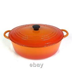 Fait de collection LE CREUSET Cocotte ovale en fonte émaillée 11,5 F Orange Flamme